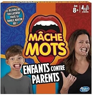 Hasbro Mâche-Mots Enfants Contre Parents, Jeu de Société Drôle et Rapide, Jeu d
