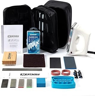 XCMAN Kit complet de ski et snowboard avec fer à repasser en cire, cire de ski, tuner de bords, PTEX pour le tuning, la réparation et le cirage