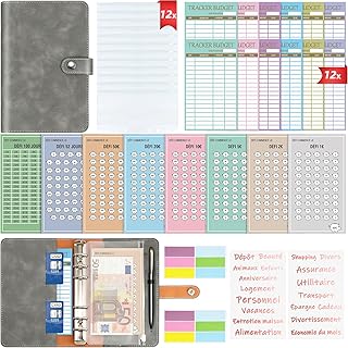 Enveloppe Budget Francais A6 Classeur Budget Planner - Carnet Budget avec 8 Défi de l